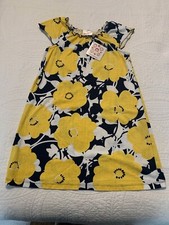 NWT Hanna Andersson Navy and Yellow Flower Dress Size 120