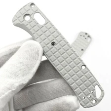1 Pair Aluminum Alloy Handle Scales Grip Patches For Benchmade Bugout 535 Knifes