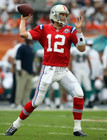 PATRIOTS STAR QUARTERBACK TOM BRADY IN THROWBACK UNIFORM CLASSIC 8X10 