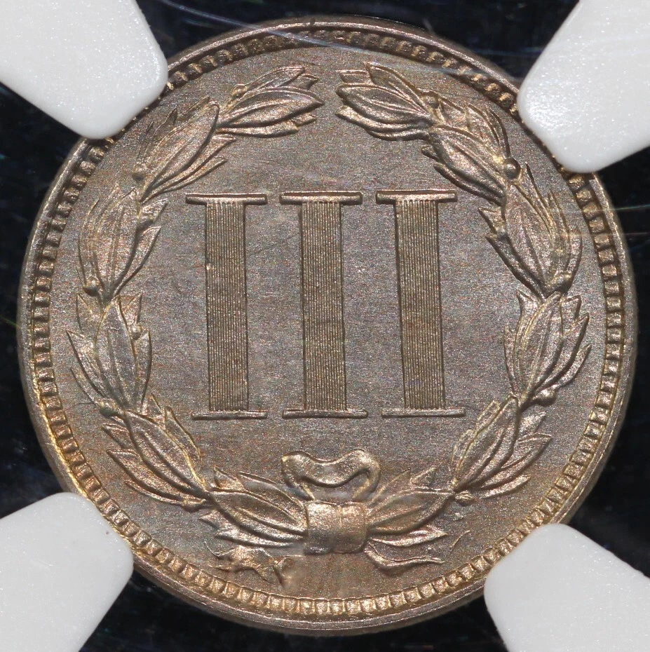 1880 3cn Proof Three Cent Nickel NGC and CAC PF 66 - Image 2 of 4
