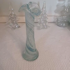 Vintage Art Glass Vase Swirl Pattern