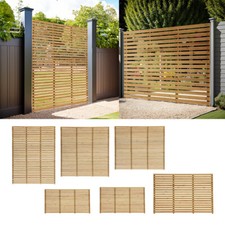 6ft Heavy Duty Vertical Slatted Garden Fence Panel Pressure Treated Panels UK