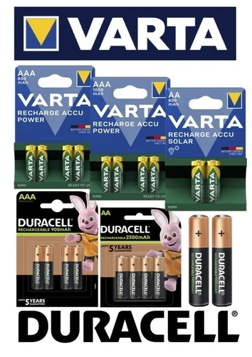 Varta Duracell Micro AAA Mignon AA Power Akkus wiederaufladbare Batterien +NEU+