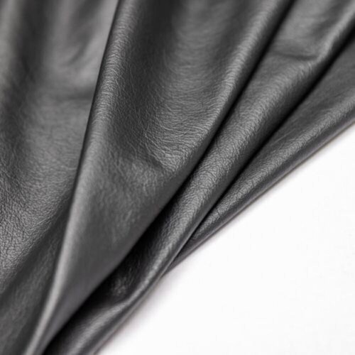 Cuir noir | Semi-aniline Soft Touch cuir véritable cuir de vachette | 0,9-1,1 mm - Photo 1/14