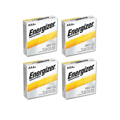 16 Energizer Industrial AAA Alkaline Batteries (EN92, LR03)