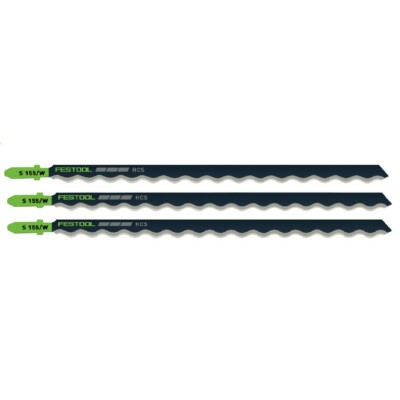 Festool Stichsägeblätter S 155/W/3 HSC Werkzeugstahl Länge 155 mm 3 Stück 204345
