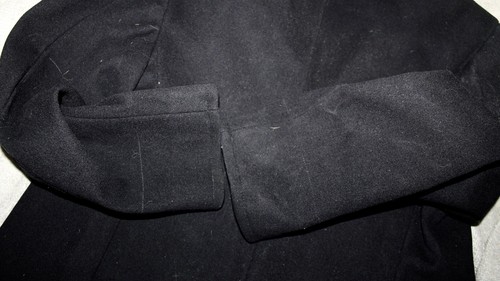 VINTAGE DARK NAVY 100% WOOL 1950'S US NAVY SAILOR PEACOAT - Picture 13 of 18