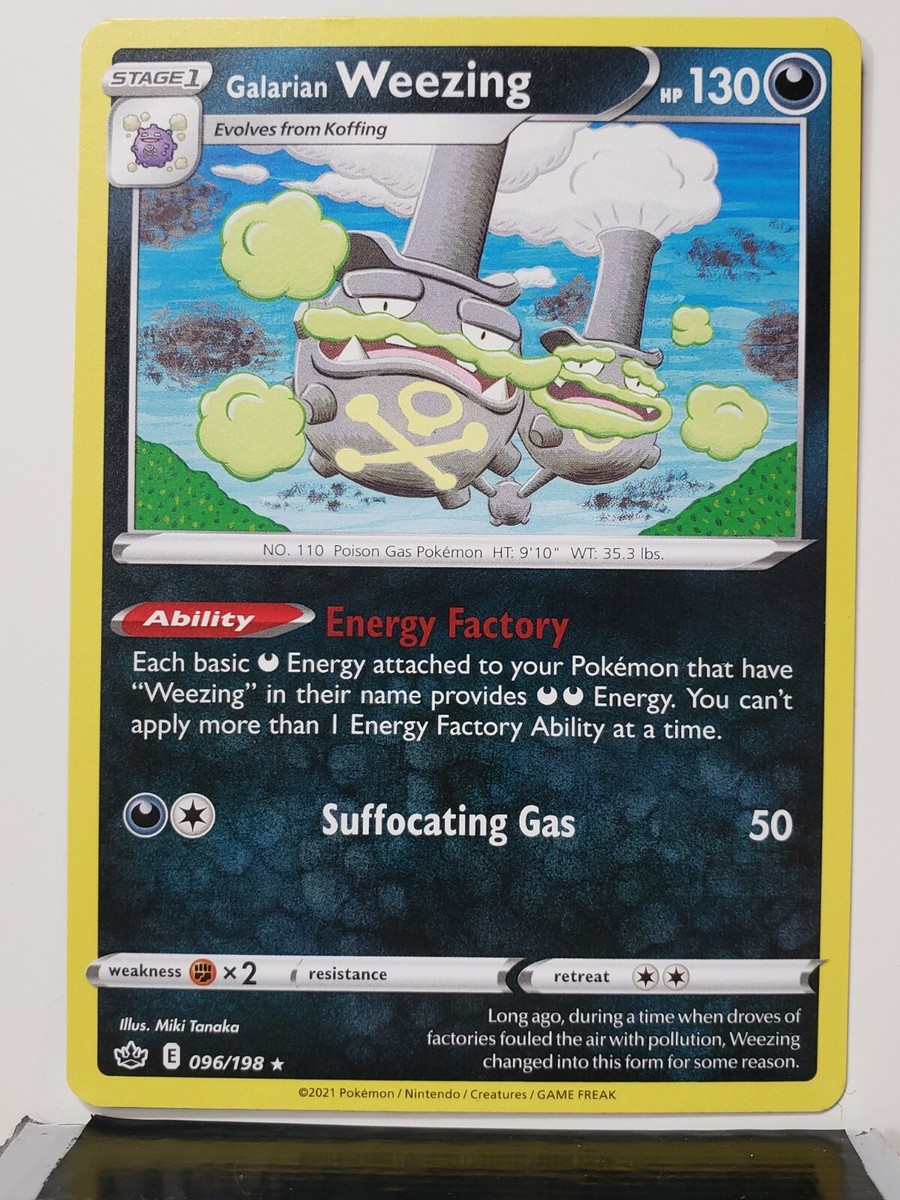 Galarian Weezing 096/198 Near Mint - B1G1F Chilling Reign Pokemon Card |  eBay