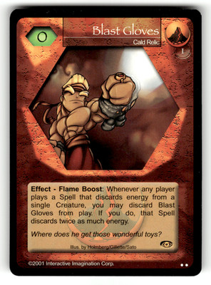 Magi Nation Blast Gloves Cold Relic 2001 Interactive Imagination 0