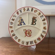 Vintage 1994 Tiffany Co Alphabet Bears Child's Divided Plate Porcelain, Japan
