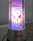 VTG Coca Cola Motion Lamp "Coke Bears Skating" 13 1/2" Tall 1994 Working! Silver