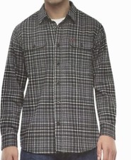Orvis Flannel Shirt Men's Plaid Size: Small, Button-Up Heavyweight Grey NWT