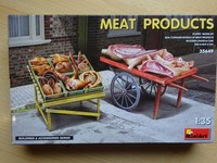 Marktwagen Karren Mit Fleischwaren Fleischprodukten 1/35 Bausatz Plastikmodel