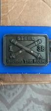 Steel 1-38 Behind The Rock Crossed Weapons Military Buckle 1.5 in