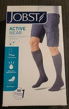 Jobst Active Wear Medical Compression Stockings- Medium Cool White