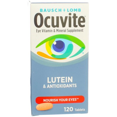 6 Pack Bausch & Lomb Ocuvite Lutein Eye Vitamin & Mineral Supplement Tablets,...