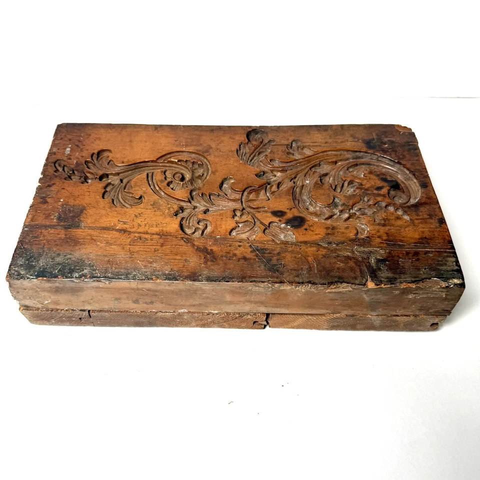 Hardwood Plaster Casting 18th Century Victorian Scrolled Architectural Mold - Image 2 of 4