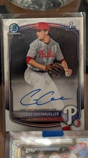Topps 2025 Bowman Draft Autograph Chrome Cade Obermueller CPA-CO Phillies