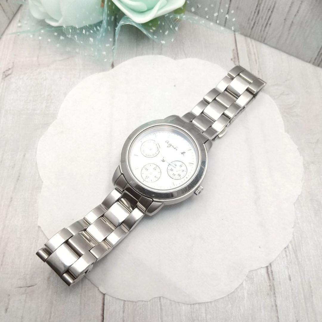 Working agnès b day-date function watch dial blue - image 7