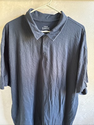 True Classic Mens Polo Shirt XXL Blue Short Sleeve