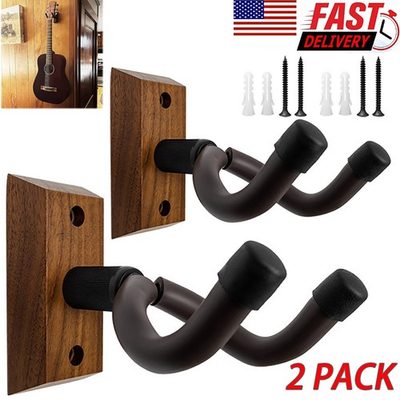 #ad 2 Pack Guitar Wall Hanger Guitar Wall Mount Guitar Hanger Wall Hook $9.99