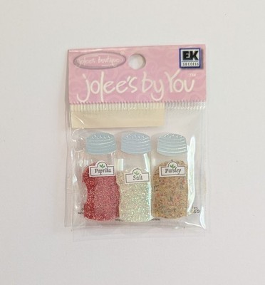 RARE Jolee's Jars Of Spices Paprika Salt Parsley Scrapbooking Embellishments