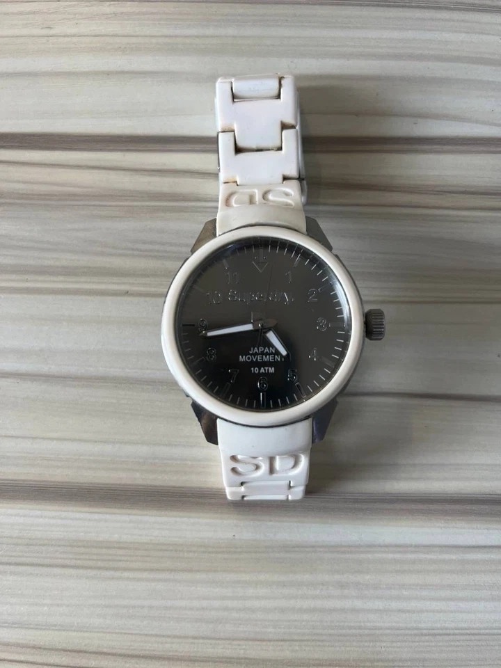 Часы Superdry белый ремешок японский механизм 10 атм водонепроницаемые унисекс - Изображение 4 из 4