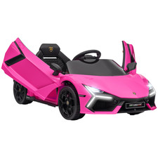 Lamborghini Revuelto lizenziertes Aufsitzauto, mit Fahrwerk, pink
