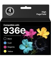 SHEENGO 936e Ink Cartridge 4-Pack For HP OfficeJet Pro Black Cyan Magenta Yellow
