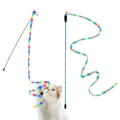 InnoHHustle 2 Pcs Interactive rainbow color (gold rod) , turquoise (blue 