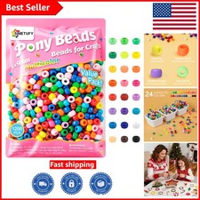 Lightweight 1200 Pcs Plastic Pony Beads - Explore Unlimited Crafting Fun