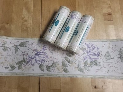 3 Rolls WALLPAPER !! BORDER !! BOTANICAL NEW FINE DECOR SEALED ENGLAND 5.5 YARDS