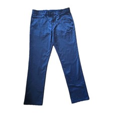 English Laundry Men's Pants 36 x 32 Straight Midweight Navy Blue 4 Way Stretch