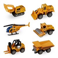 Baustellenfahrzeuge Kinder Baufahrzeuge Spielzeugautos 6 StüCk Orange-Schwarz