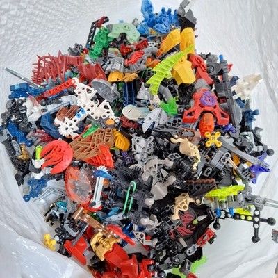 LEGO BIONICLE 6 Lb Lot Assorted Pieces Masks Parts Weapons Mixed Partial Figures