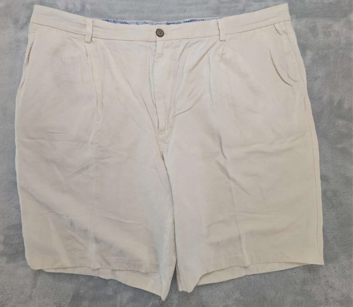 Tommy Bahama Shorts Mens 42 White Silk Linen Flat Front Luxury Casual
Opens in a new window or tab