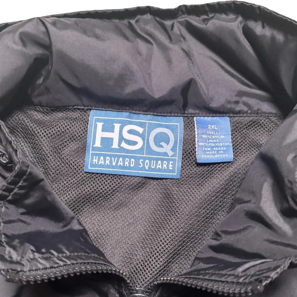 Chaqueta cortavientos vintage Verizon Employee Harvard cuadrada negra para hombre 2XL Foto 3 de 4