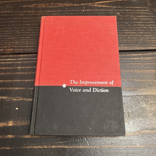 The Improvement Of Voice & Diction by Jon Eisenson Vintage Book Hardcover 1958 - Picture 1 of 13