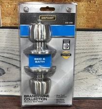 Defiant Brandywinde Collection Bed & Bath Door Knob Stainless Steel Finish