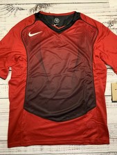 NWT Nike Total 90 Red Black Soccer Futbol Jersey Men s MEDIUM HV1178-687