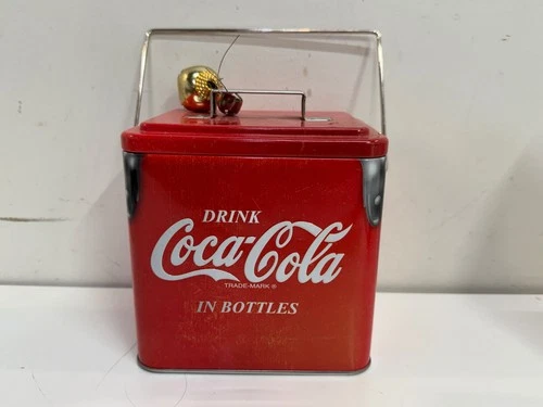 Vintage Coca Cola Relica Small Cooler Collectible Tin