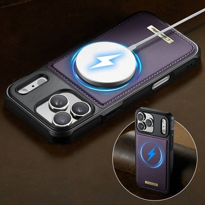 For iPhone 17 Pro MAX/16/15/14/13/12 PU Leather Back Case