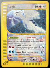 Pokémon - Lugia Crystal 149/147 HOLO with SWIRL Aquapolis PSA gradable 7-8