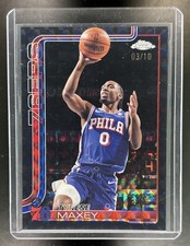 2025-26 Topps Chrome Tyrese Maxey Geometric Black Refractor #/10 76ers