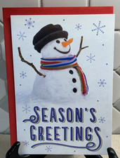 Hallmark Christmas Card with Envelope Season's Greetings