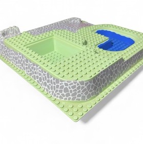 Lego Paradise Raised Baseplate 6416 Pool Pattern 6092px2 Light Green Vintage
