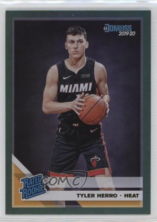 2019-20 Panini Donruss Rated Rookie Green Flood Tyler Herro #212 Rookie RC go9