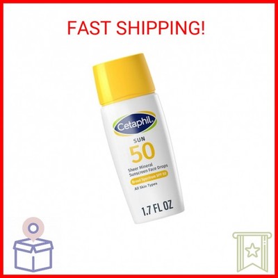 Cetaphil Sheer Mineral Liquid Sunscreen for Face, 100% Mineral UVA/UVB Filters,
