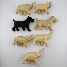 Lot of 7 Mid-Century Celluloid Scottie Dogs Elephants