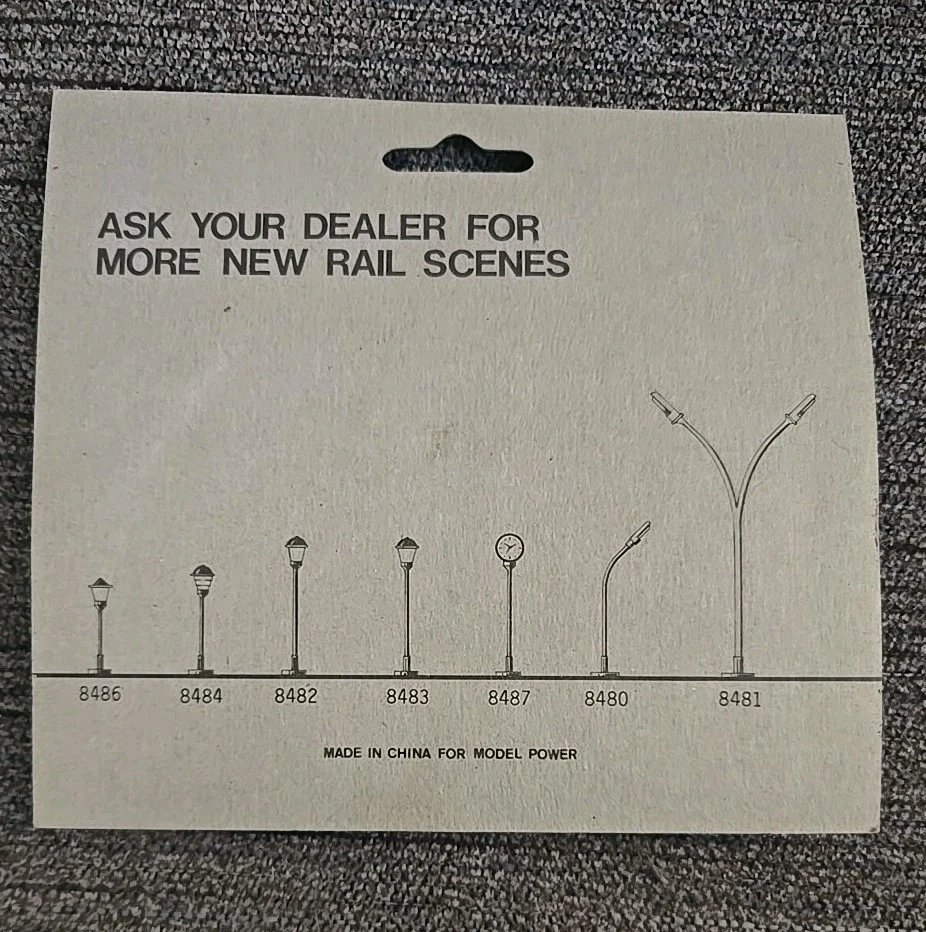 Model Power Rail Scenes 8480 Brass Lighted Lamp Posts x 6 N Scale - Image 2 of 2